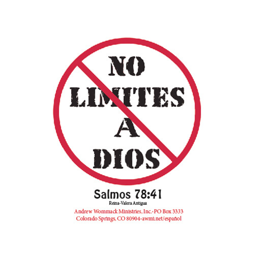 No limites a Dios - Don't Limit God - Sticker (Spanish)